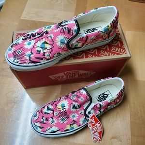 NEW Vans Crew Pink SlipOns Size W 10.5